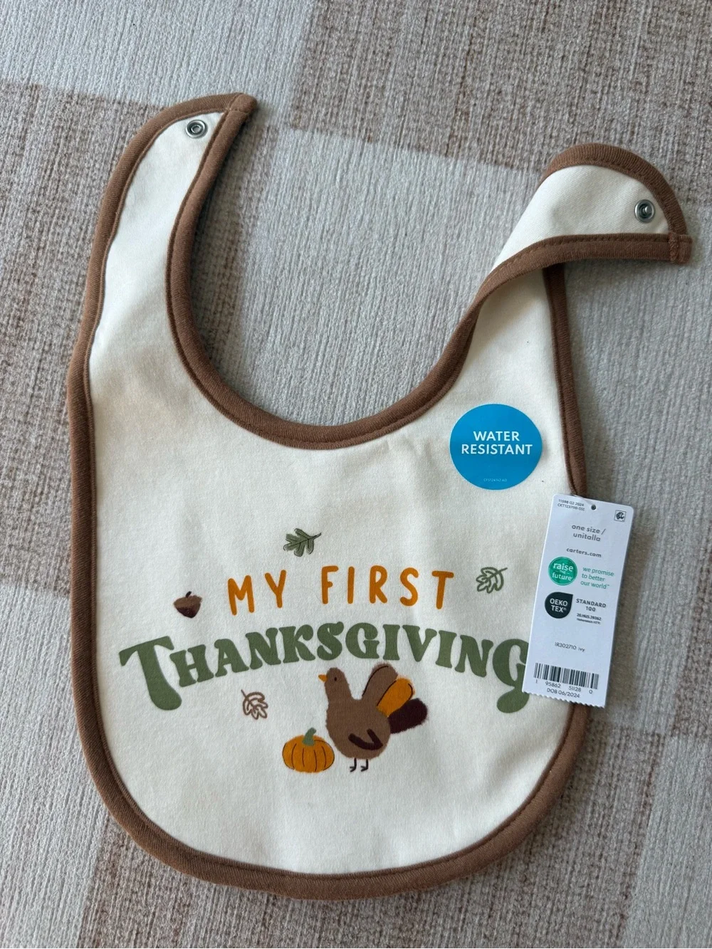 NWT Carter's My First Halloween & My First Thanksgiving Baby Bibs